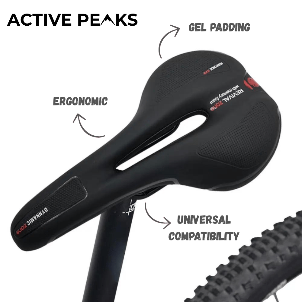 Ergonomic Bike Saddle – Gel-Padded & Wear-Resistant | Active Peaks