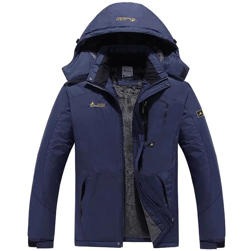 Men’s Windproof Fleece - Lined Hooded Jacket Breathable | Active Peaks - Active Peaks
