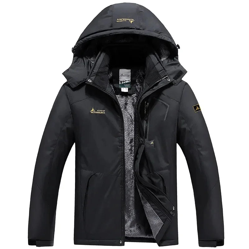 Men’s Windproof Fleece - Lined Hooded Jacket Breathable | Active Peaks - Active Peaks