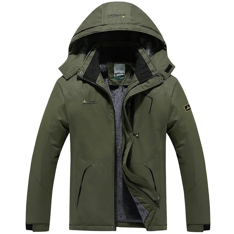 Men’s Windproof Fleece - Lined Hooded Jacket Breathable | Active Peaks - Active Peaks