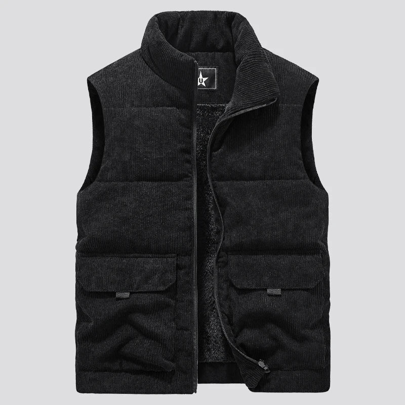 Men’s Fleece - Lined Outdoor Gilet with Stand Collar | Active Peaks - Active Peaks