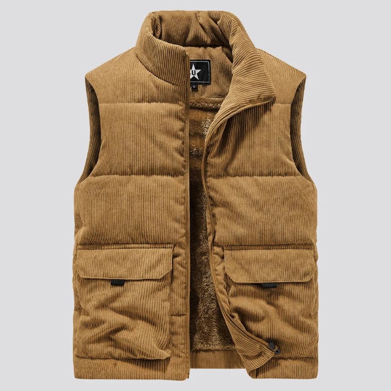 Men’s Fleece - Lined Outdoor Gilet with Stand Collar | Active Peaks - Active Peaks