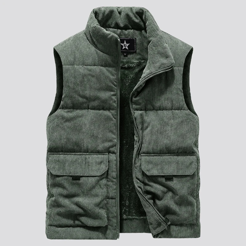 Men’s Fleece - Lined Outdoor Gilet with Stand Collar | Active Peaks - Active Peaks