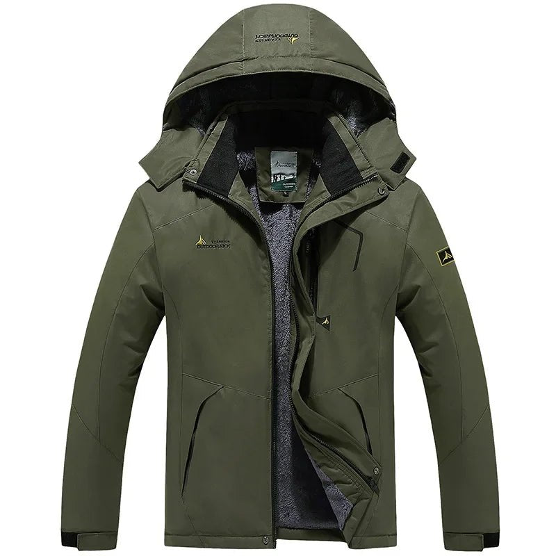 Men’s Windproof Fleece - Lined Hooded Jacket Breathable | Active Peaks - Active Peaks