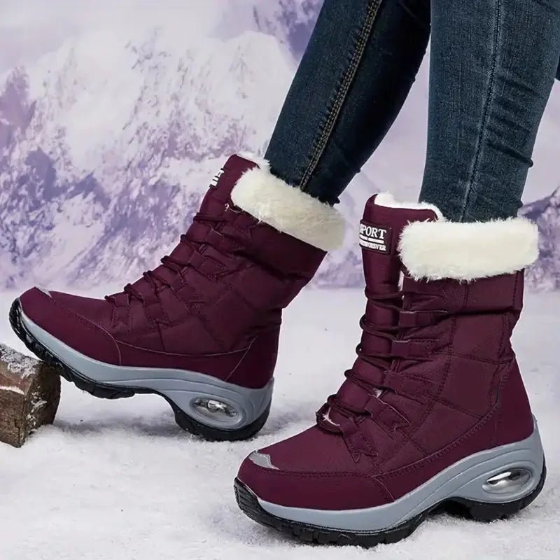 Waterproof Snow Boots - Fleece - Lined and Non - Slip for Women - Active Peaks