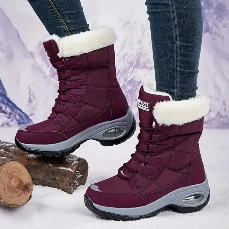 Waterproof Snow Boots - Fleece - Lined and Non - Slip for Women - Active Peaks