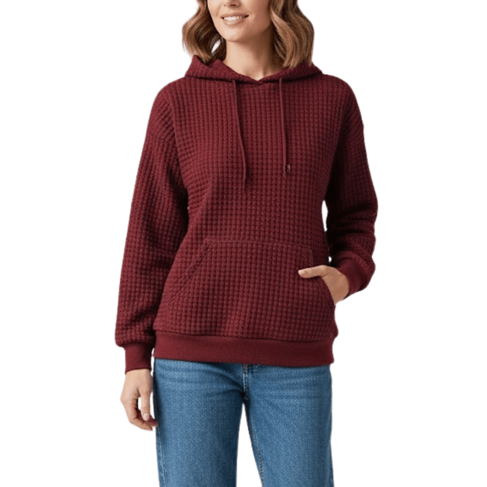 Waffle - Knit Hooded Sweater | Active Peaks - Active Peaks