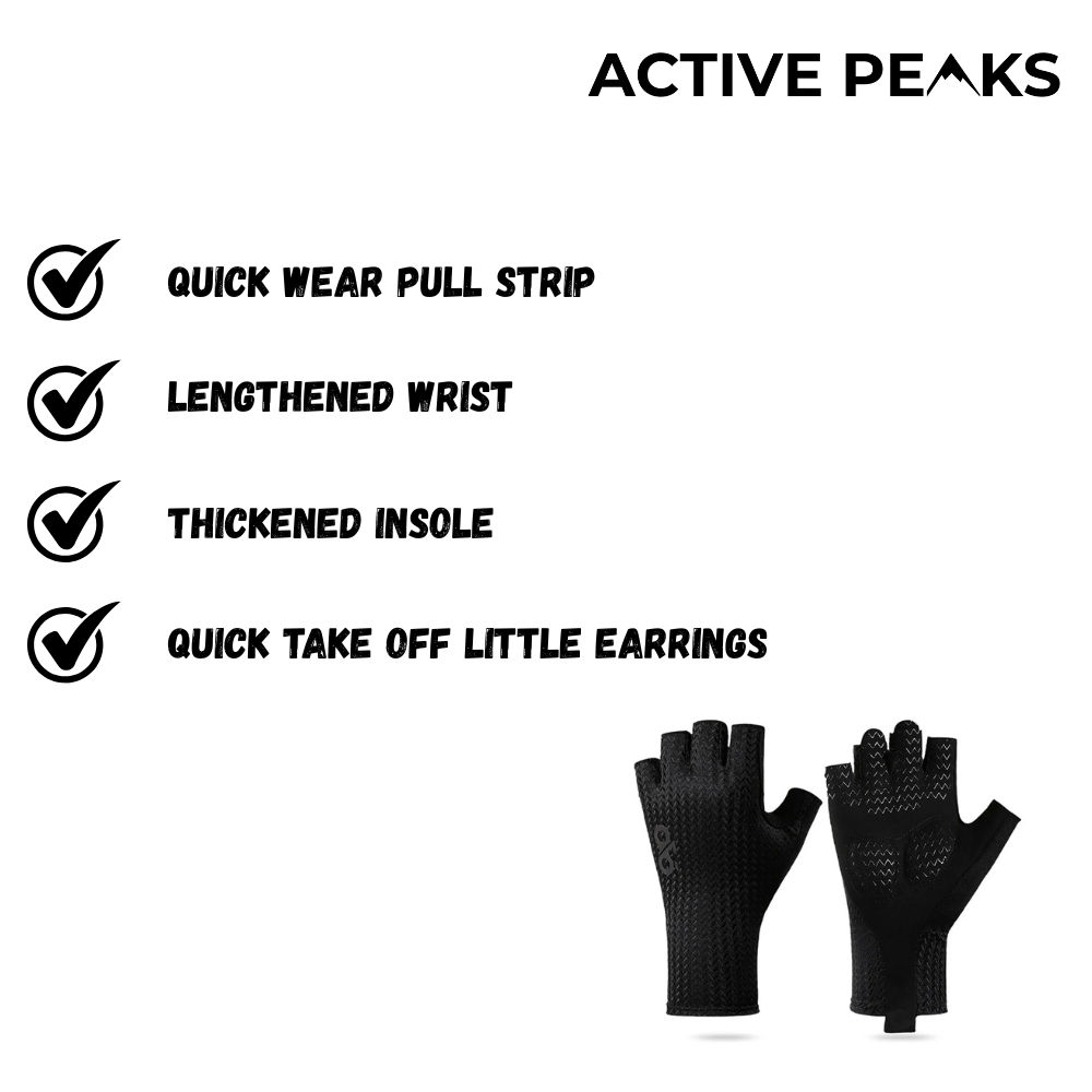 Cycling Gloves Breathable Half Finger Lightweight Non - Slip - Active Peaks