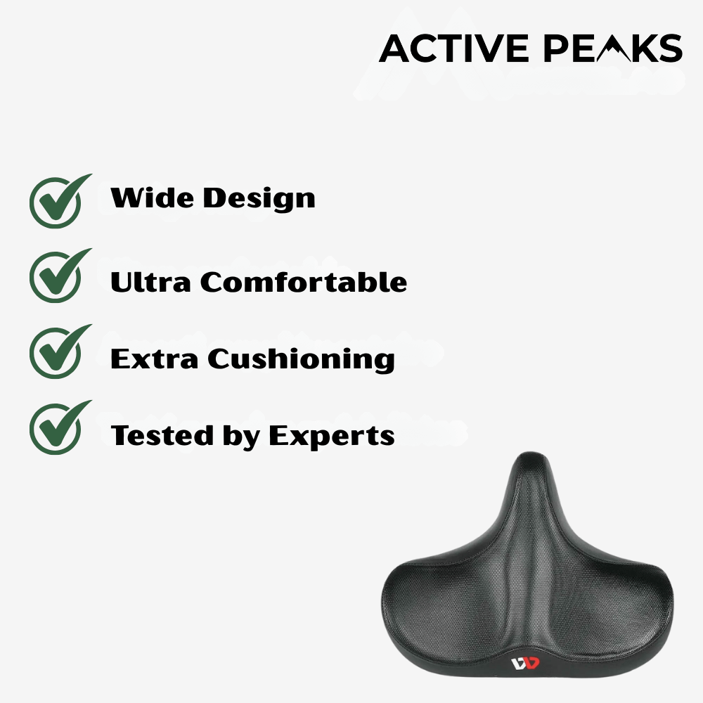 Ergonomic Waterproof Bike Saddle – Shock - Absorbing & Wide Fit | Active Peaks - Active Peaks