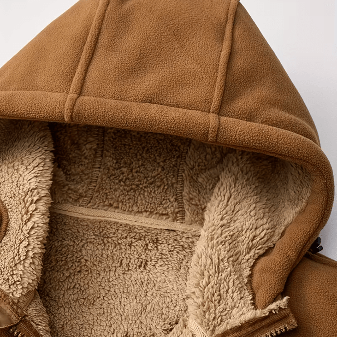 Men’s Winter Jacket with Fleece Lining and Hood - Active Peaks
