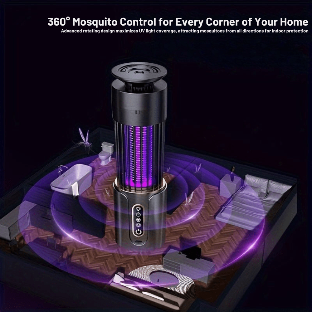 Mosquito Trap Lamp – Lightweight USB - Rechargeable with Dual Light Modes - Active Peaks