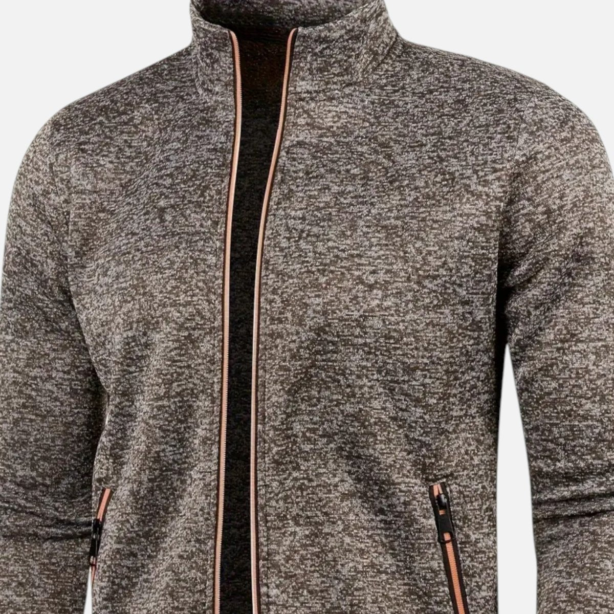 Knitted Zip Cardigan with Full - Length Closure | Active Peaks - Active Peaks