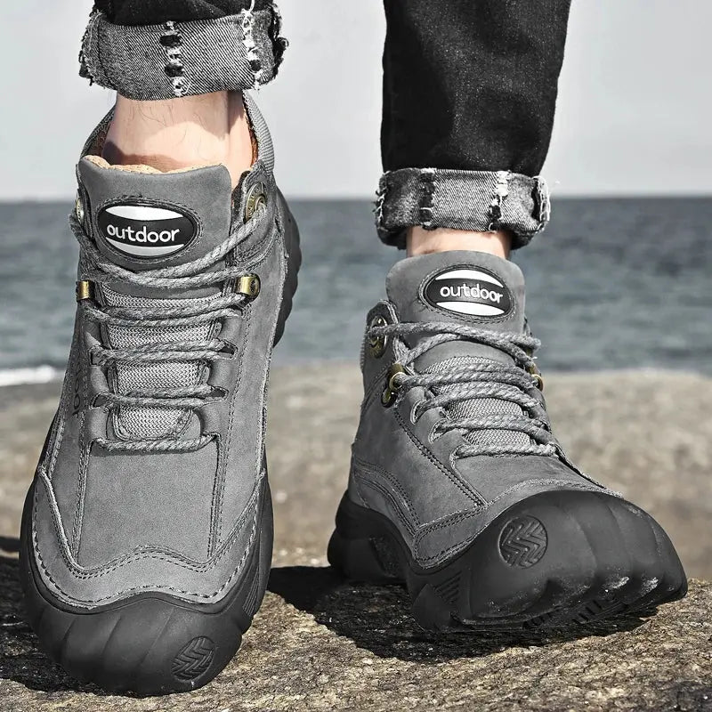 Durable Men’s Hiking Shoes – Water - Resistant All - Terrain Walking Footwear - Active Peaks