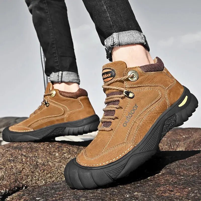 Durable Men’s Hiking Shoes – Water - Resistant All - Terrain Walking Footwear - Active Peaks