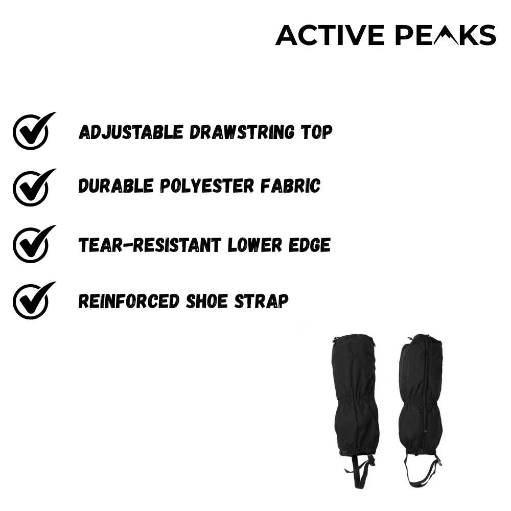 Waterproof Breathable Outdoor Gaiters for Hiking and Snow Protection - Active Peaks