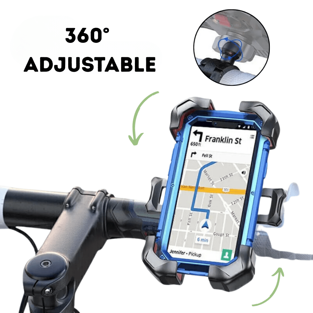 Bike Phone Holder Secure Adjustable Mount - Active Peaks
