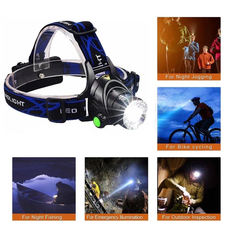 Rechargeable Waterproof LED Head Torch with Zoom Function | Active Peaks - Active Peaks