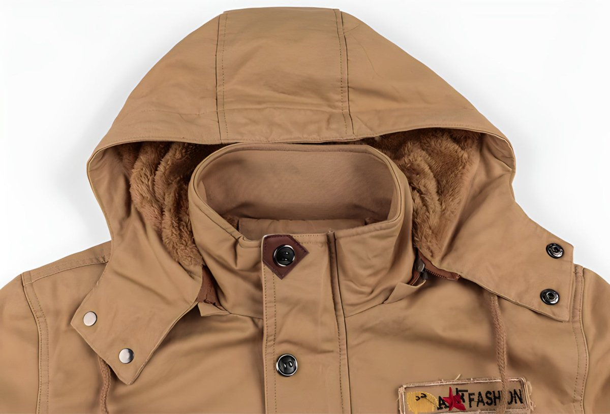 Multi - Pocket Insulated Outdoor Jacket – Fleece - Lined Hood - Active Peaks