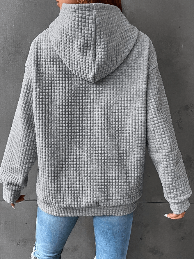 Waffle - Knit Hooded Sweater | Active Peaks - Active Peaks