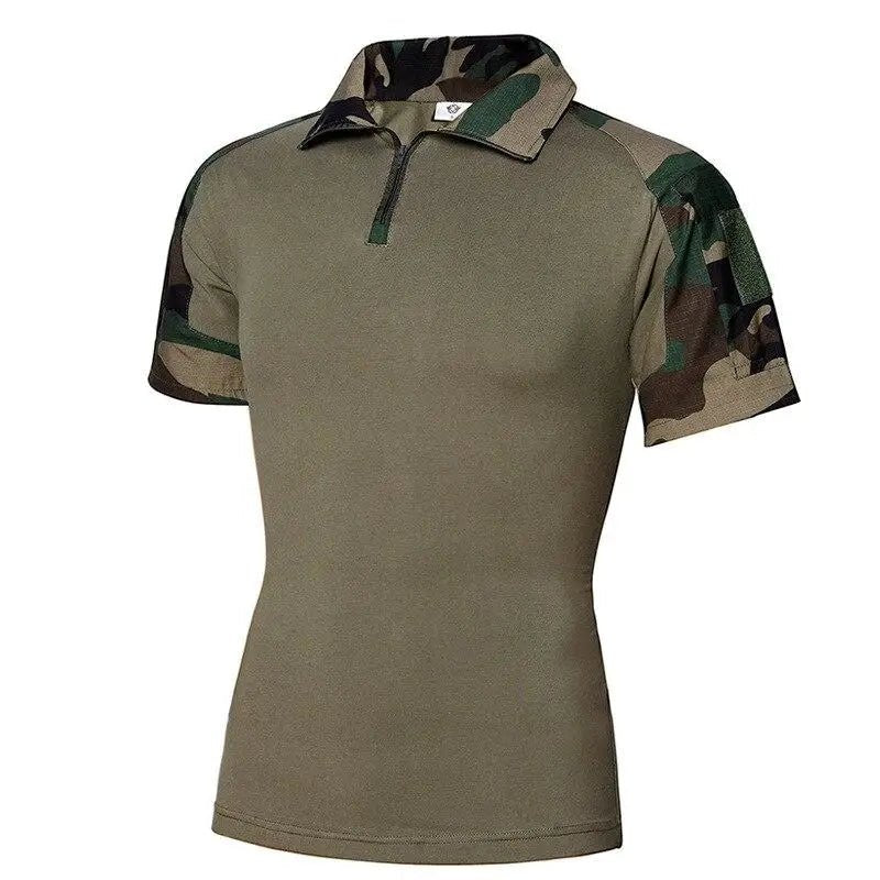 Breathable Zip - Neck Short Sleeve Outdoor T-Shirt - Active Peaks