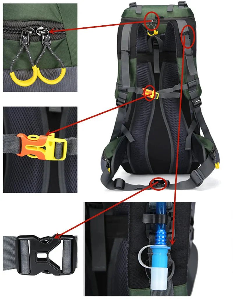Weather - Resistant 60L Hiking Backpack for Outdoor Adventures - Active Peaks
