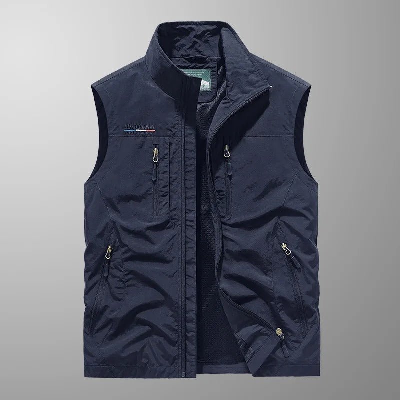 Lightweight Water - Resistant Sleeveless Cargo Vest - Active Peaks