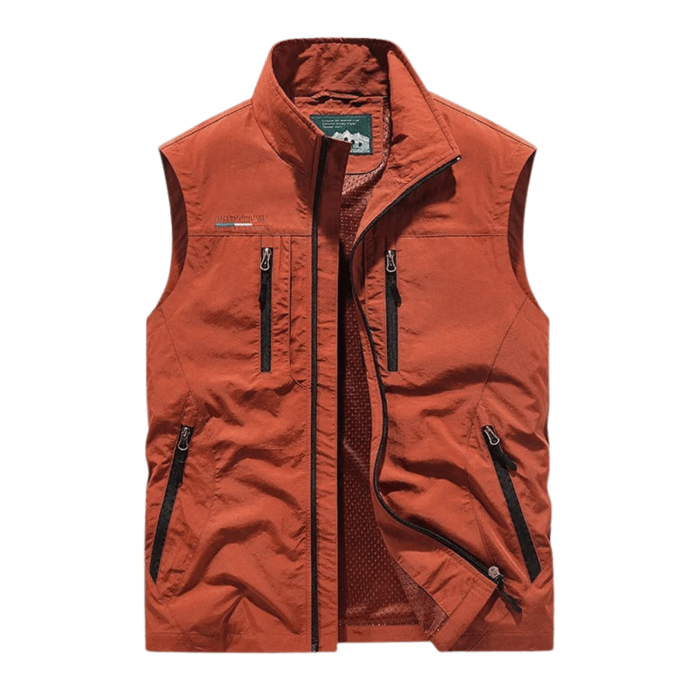 Lightweight Water - Resistant Sleeveless Cargo Vest - Active Peaks