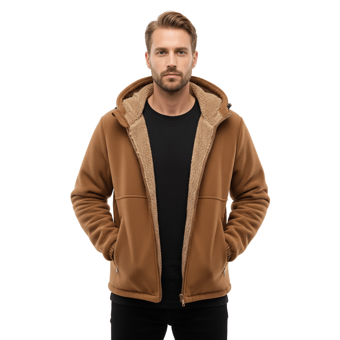 Men’s Winter Jacket with Fleece Lining and Hood - Active Peaks