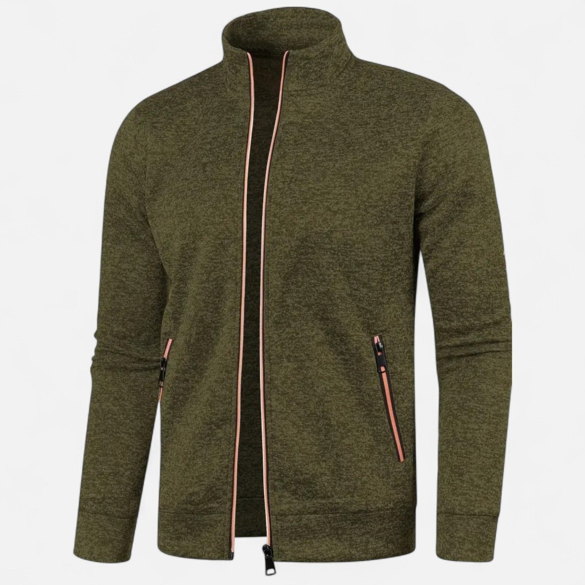 Knitted Zip Cardigan with Full - Length Closure | Active Peaks - Active Peaks