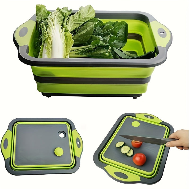 TrailFlex – Space-Saving Portable Chopping Board with Built-In Sink for Camping & Travel