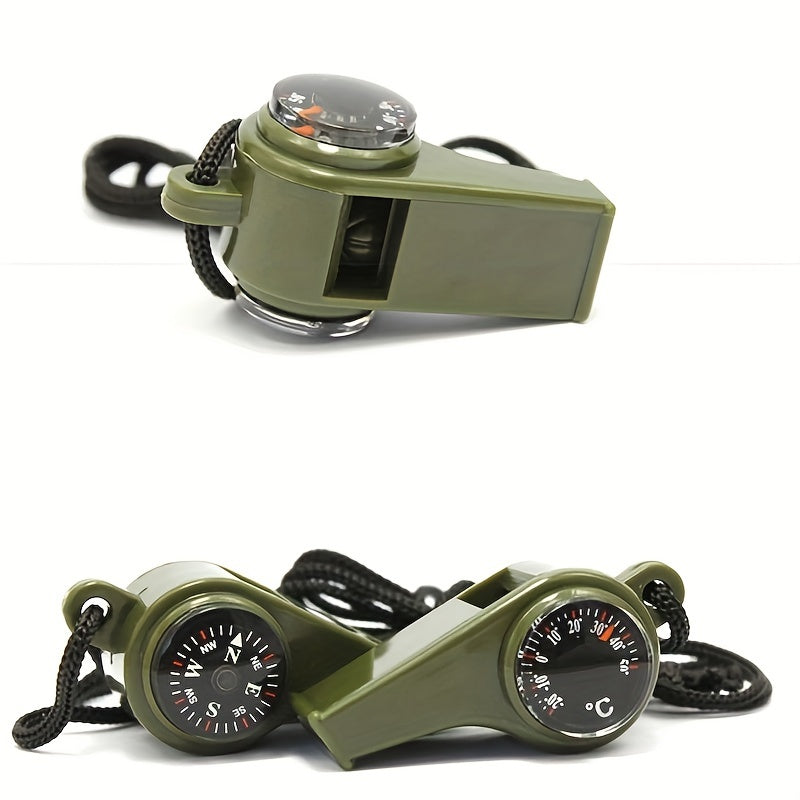 TrailGuard – 3-in-1 Emergency Survival Whistle with Compass & Thermometer