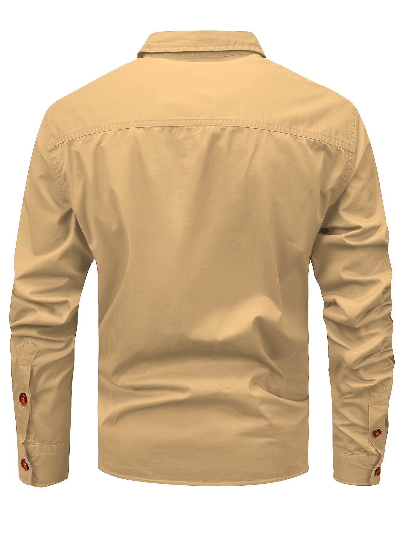 TrailGuard – Durable Cotton Cargo Shirt with Long Sleeves & Pockets