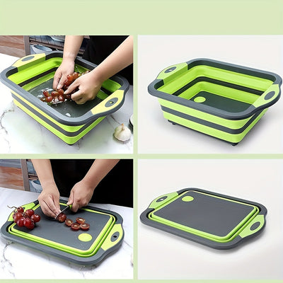 TrailFlex – Space-Saving Portable Chopping Board with Built-In Sink for Camping & Travel