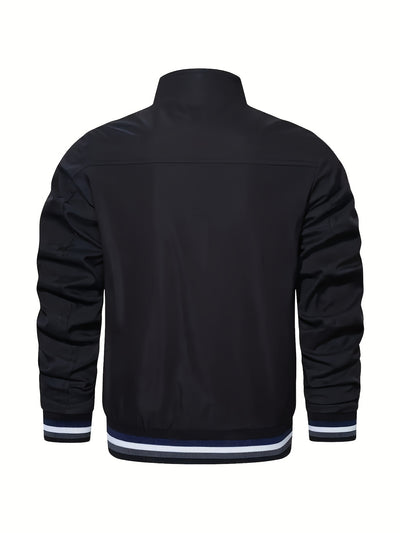 VentureGear – Windproof & Lightweight Bomber Jacket for Men | Classic Zip-Up Design for Outdoor & Casual Wear