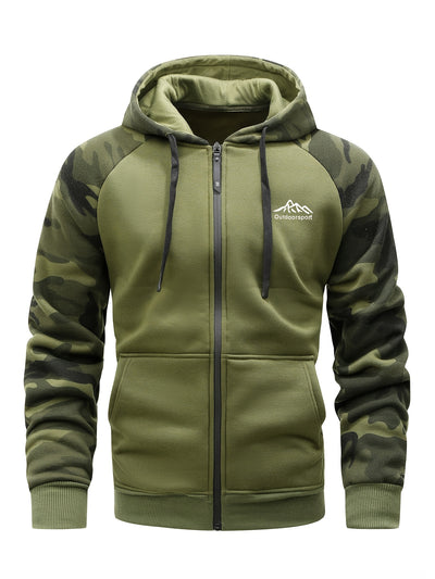 SummitShield – Fleece-Lined Hooded Jacket for Men | Warm & Stylish Zip-Up