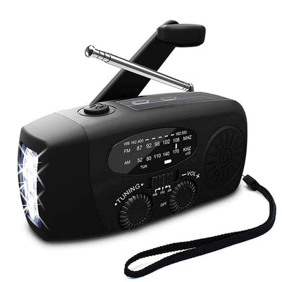 EdgeGuard – Compact & Multi-Purpose Emergency Radio with Hand Crank & Solar Charging