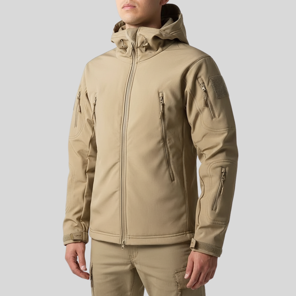 Men’s Softshell Hiking Jacket Windproof Fleece-Lined