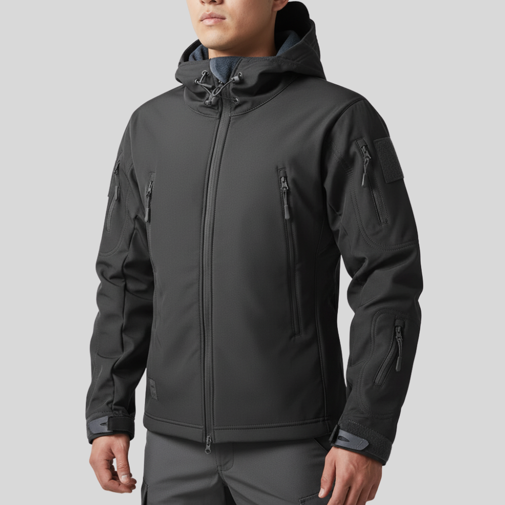 Men’s Softshell Hiking Jacket Windproof Fleece-Lined