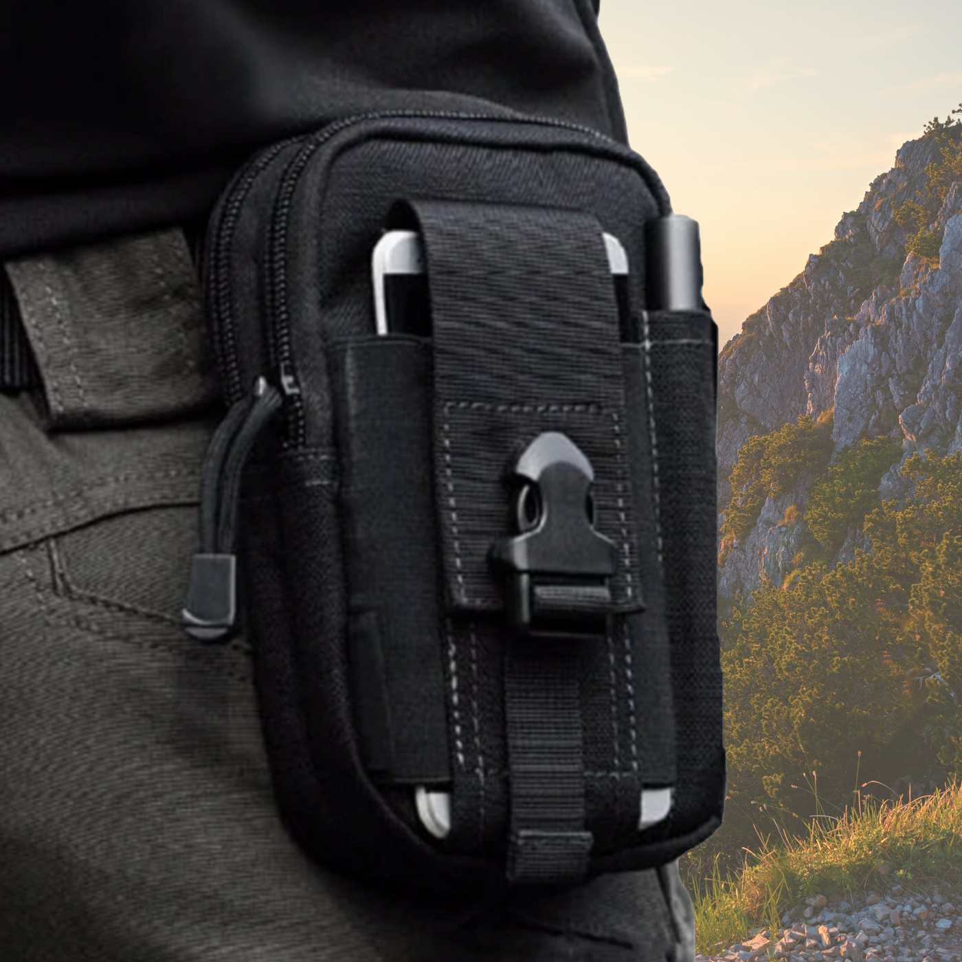 TrailGuard – Compact Military Waist Bag for Hiking & Trekking