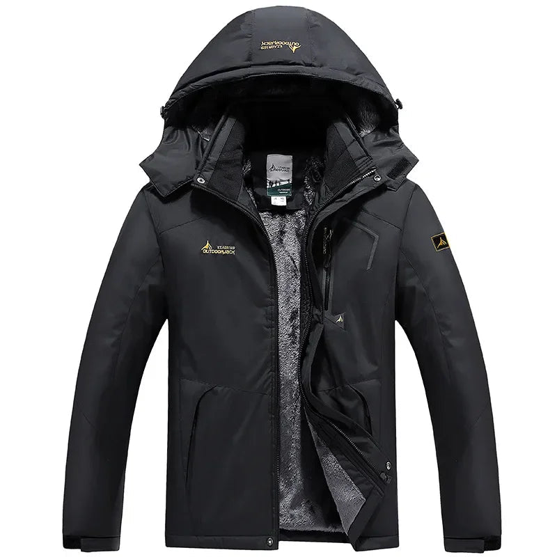 Men’s Windproof Fleece - Lined Hooded Jacket Breathable | Active Peaks - Active Peaks