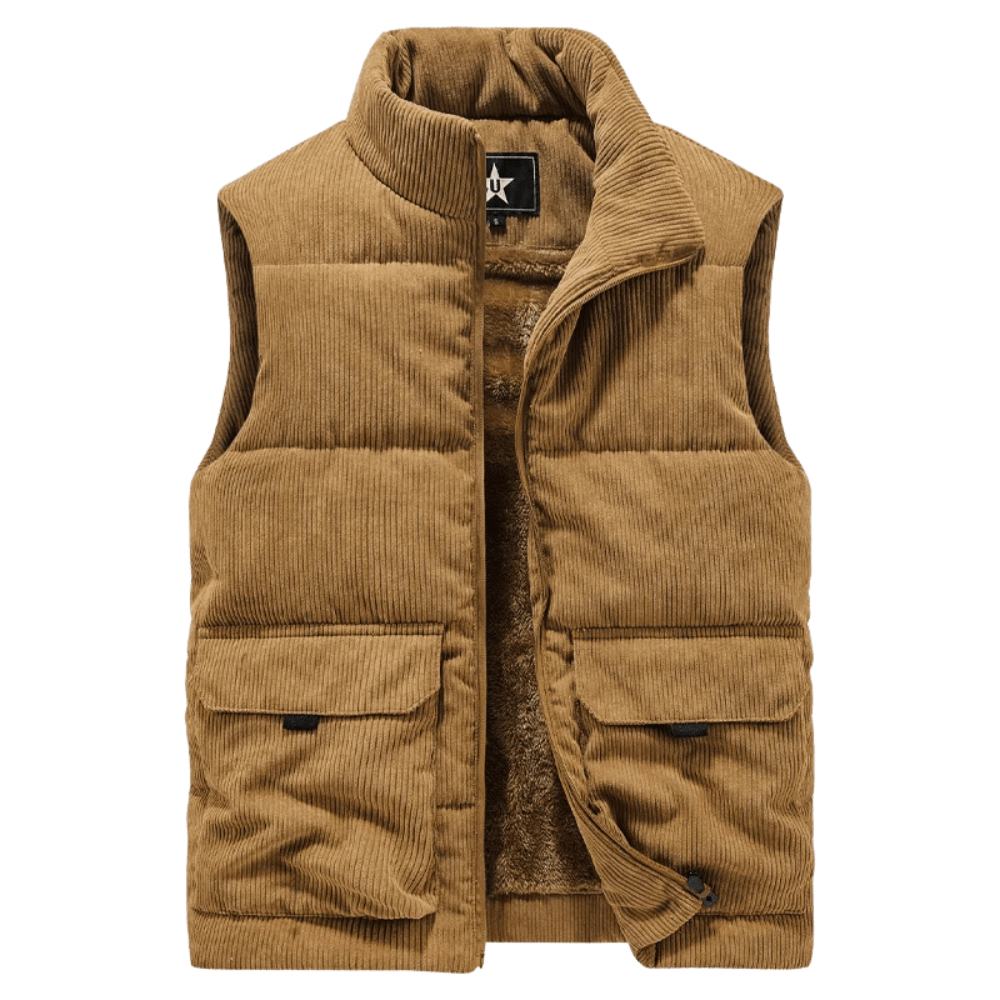 Men’s Fleece - Lined Outdoor Gilet with Stand Collar | Active Peaks - Active Peaks