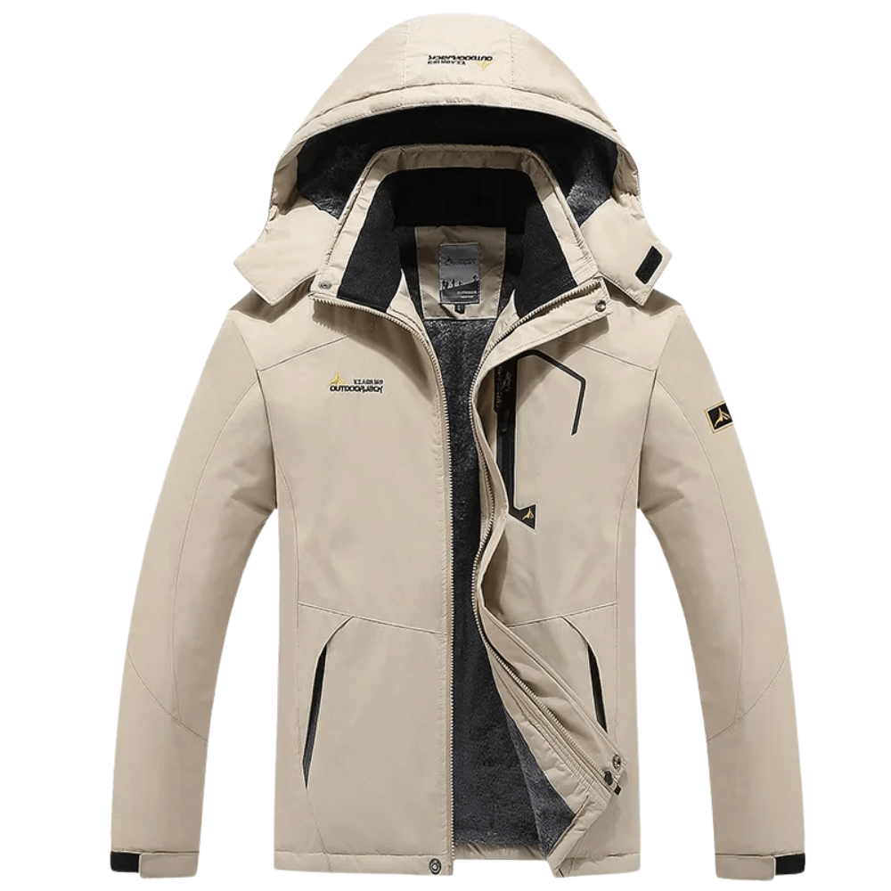 Men’s Windproof Fleece - Lined Hooded Jacket Breathable | Active Peaks - Active Peaks