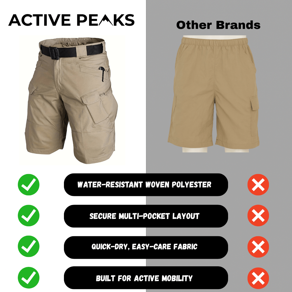 Water - Resistant Tactical Cargo Shorts | Active Peaks - Active Peaks