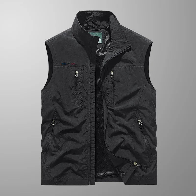 Lightweight Water - Resistant Sleeveless Cargo Vest - Active Peaks