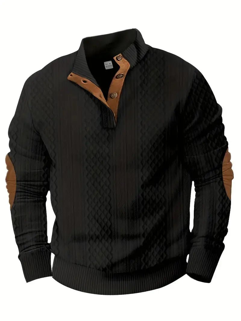 Knitted Outdoor Pullover with Reinforced Patches | Active Peaks - Active Peaks