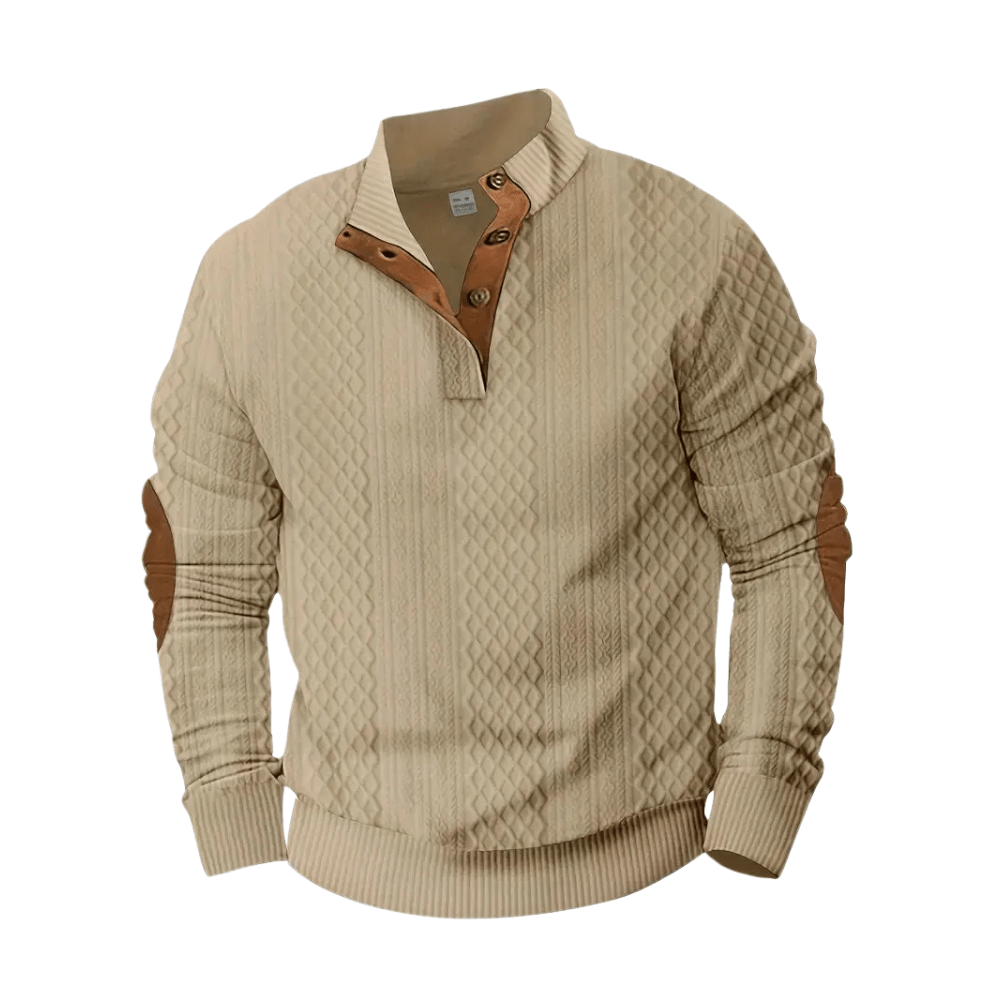 Knitted Outdoor Pullover with Reinforced Patches | Active Peaks - Active Peaks