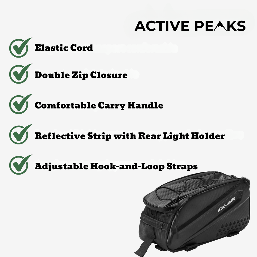 Water - Resistant Bike Pannier – Rigid 25L Rear Rack Bag | Active Peaks - Active Peaks
