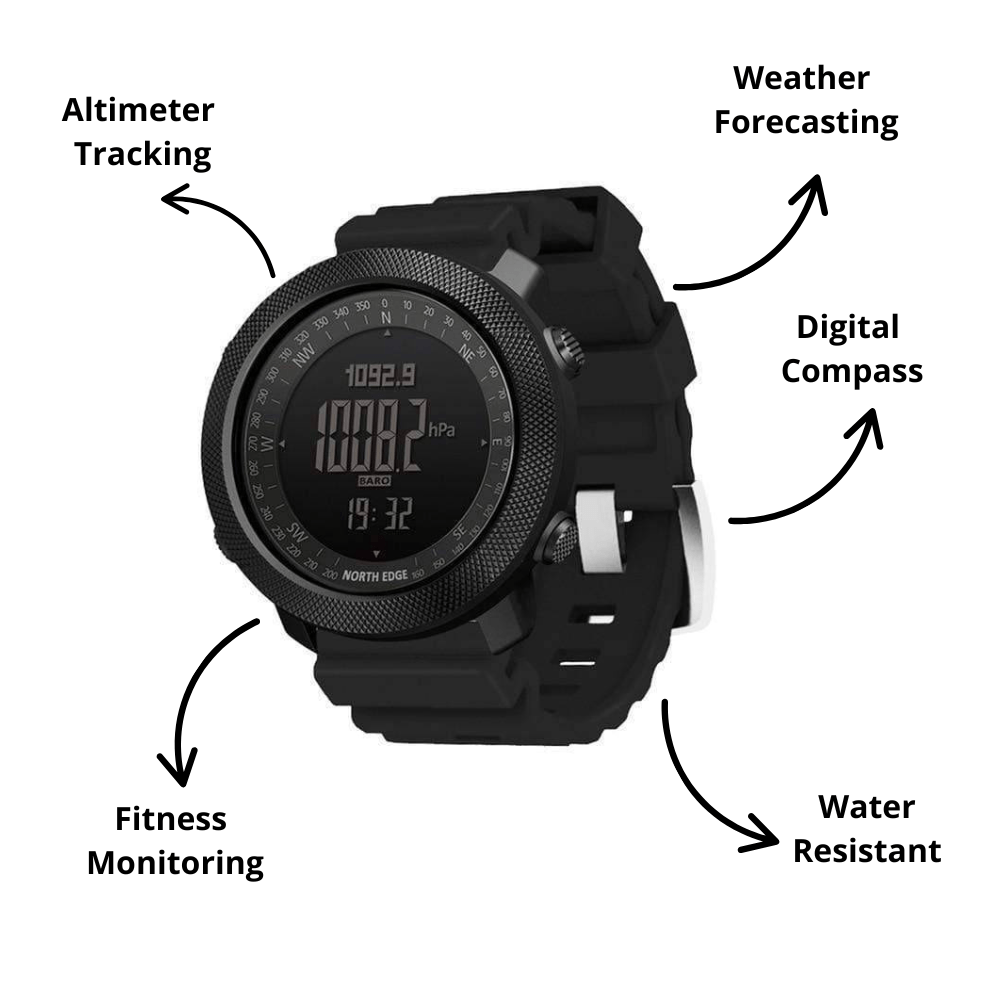 Rugged Multifunctional Altimeter Watch for Outdoor Use - Active Peaks