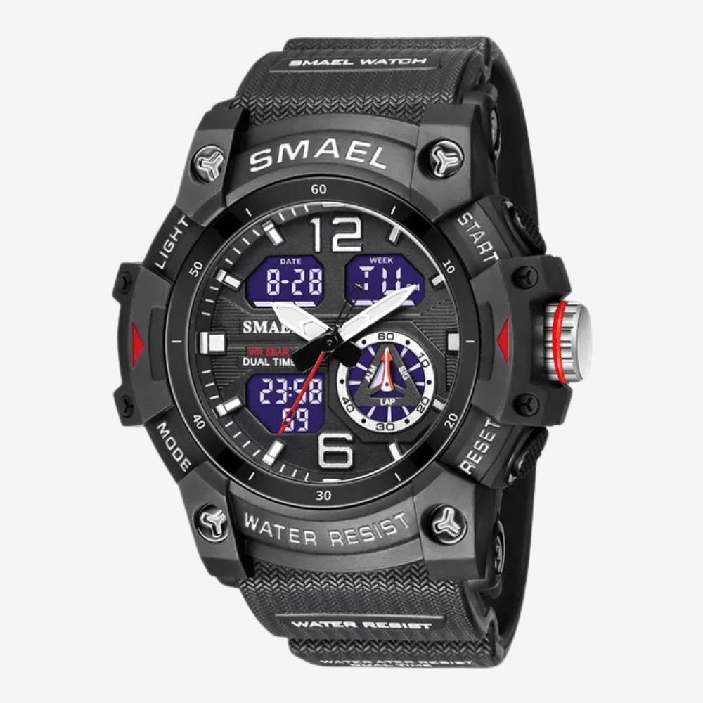 Water - Resistant Digital Hiking Watch with Dual Display - Active Peaks