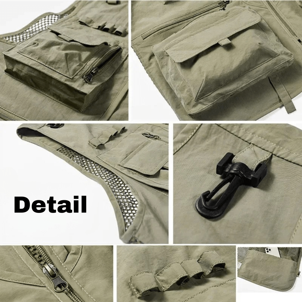 Lightweight Multi - Pocket Mesh Utility Vest | Active Peaks - Active Peaks